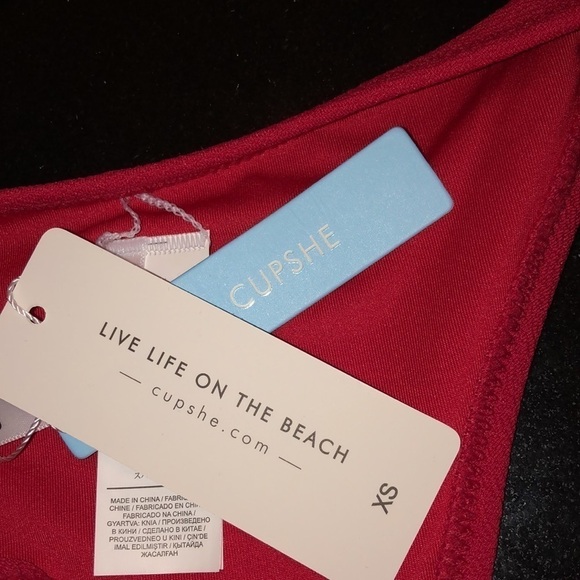 Cupshe NWT Red Bikini Bottom Size XS - Picture 6 of 6
